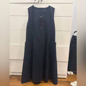 Ermanna Navy Sleeveless Dress